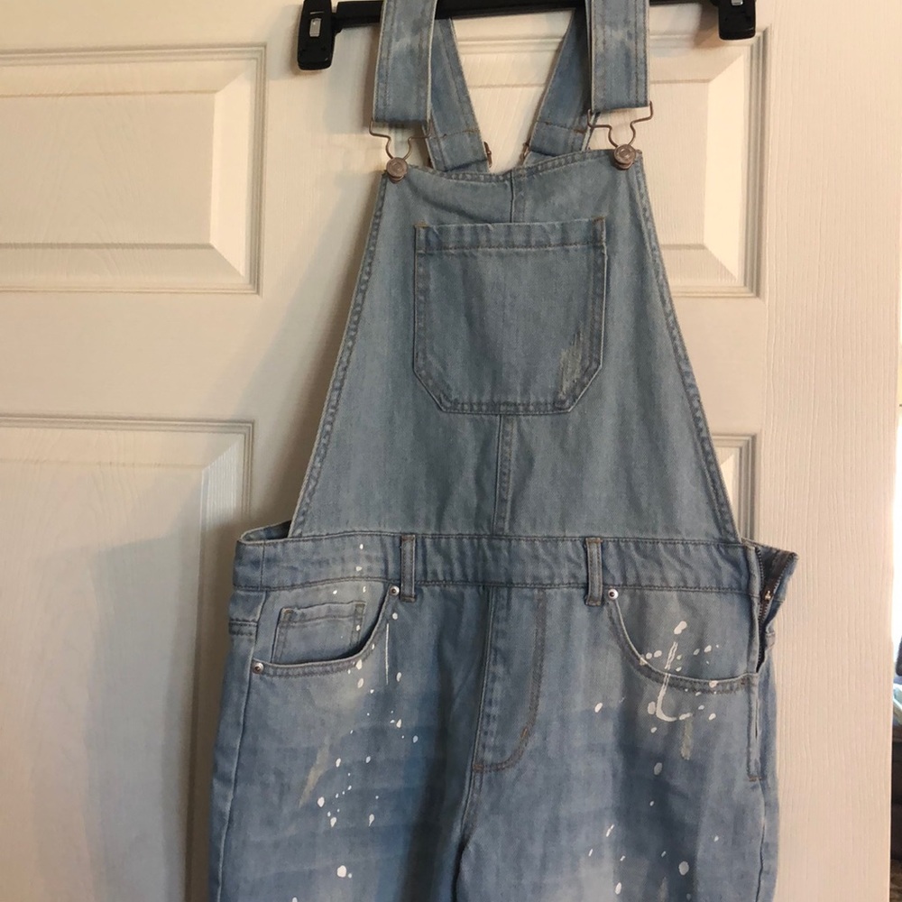 Forever 21 Light Blue Denim Overalls